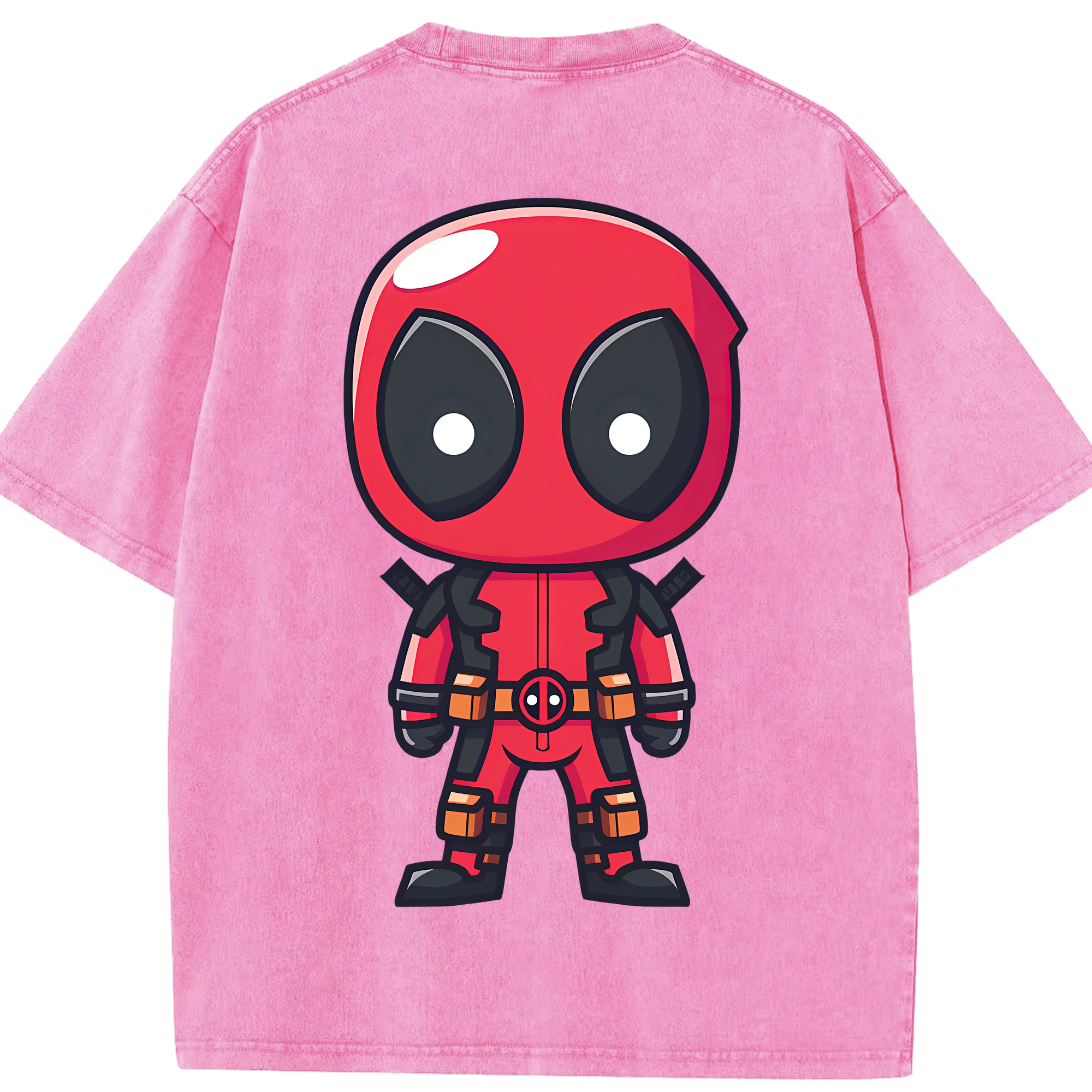 （画像用） Deadpool デッドプール 綿100% ヴィンテージ風 半袖Tシャツ（背面プリント）